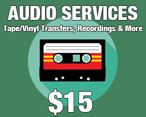 Tape, Cassette Tape, Cassette Transfers, Vinyl Transfers, Audio Recording, Voice Overs